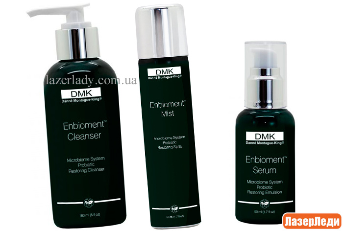 МИКРОБИОМНАЯ СИСТЕМА DMK MICROBIOME SYSTEM DMK Danne Montague-King, MICROBIOME SYSTEM, ENBIOMENT CLEANSER DMK, ENBIOMENT MIST DMK, ENBIOMENT SERUM DMK
